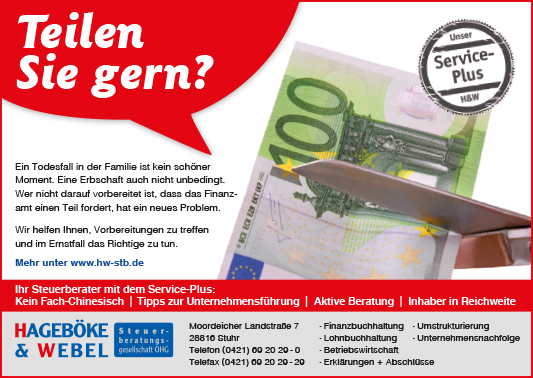 Anzeige 5: "Erbschaft"