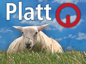 Ein Schaf auf einem Deich, darüber das Wort "Platt" und das Radio-Bremen-Logo